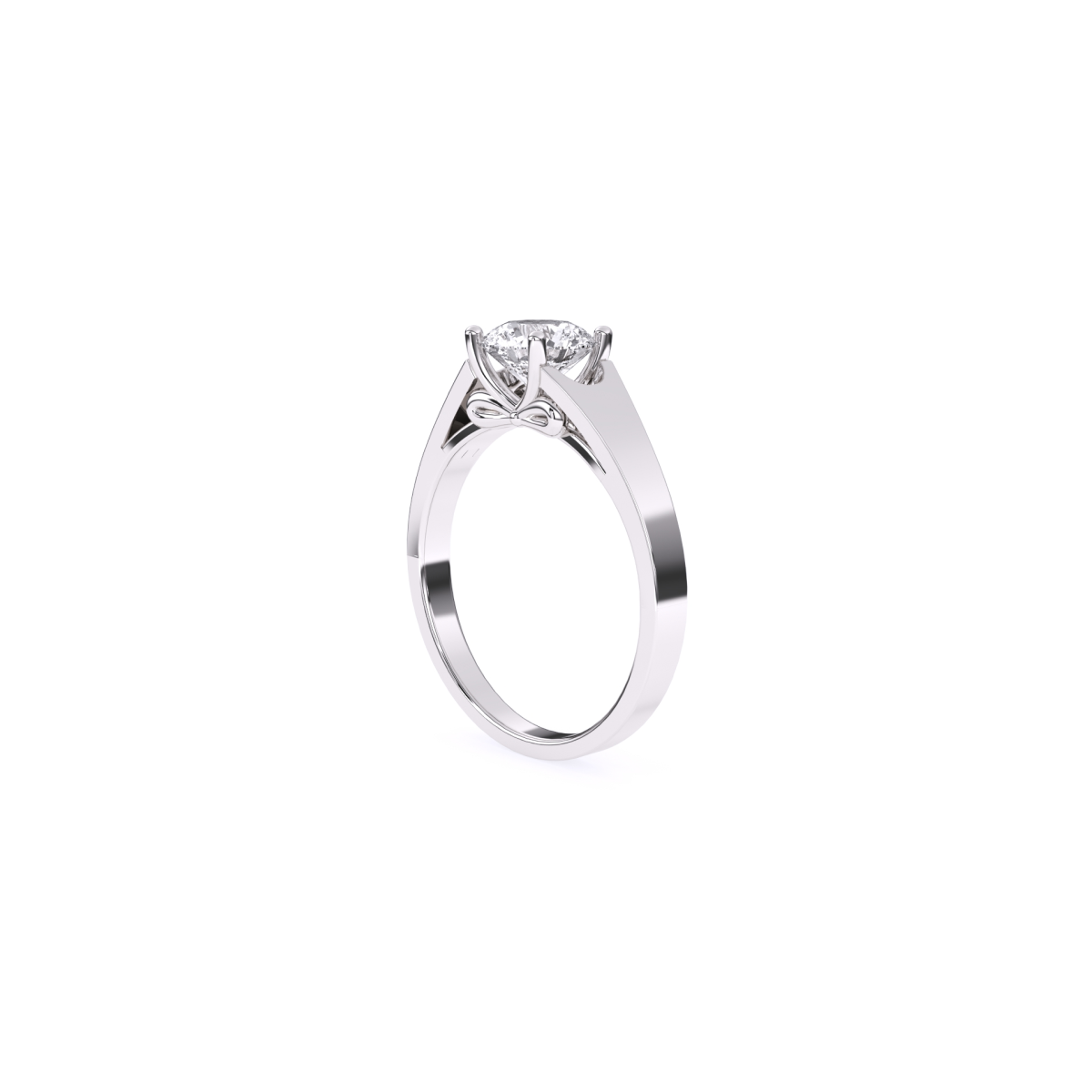 Forever Round Diamond Two Tone Solitaire Ring